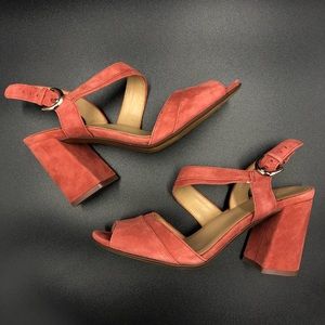 Naturalizer Terah Suede Block Heel Sandal